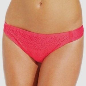 Hula Honey Ginger Crochet Pink Swimsuit Separates Bikini Bottoms Sz XS NEW 4/25